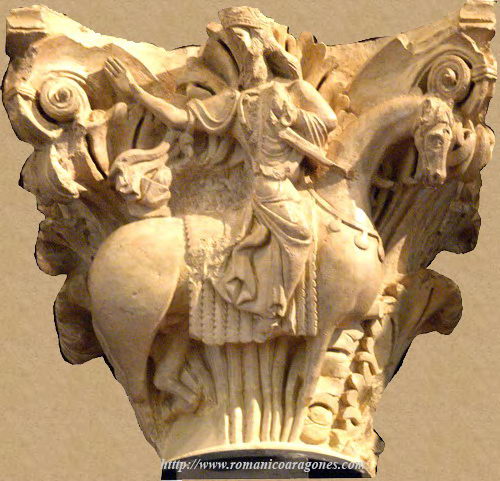 REY DAVID A CABALLO. PROCEDENTE DE SANTA MARÍA LA REAL DE AGUILAR DE CAMPOO